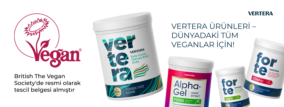 Vertera ürünleri The Vegan Society'de resmi olarak tescil belgesi almıştır